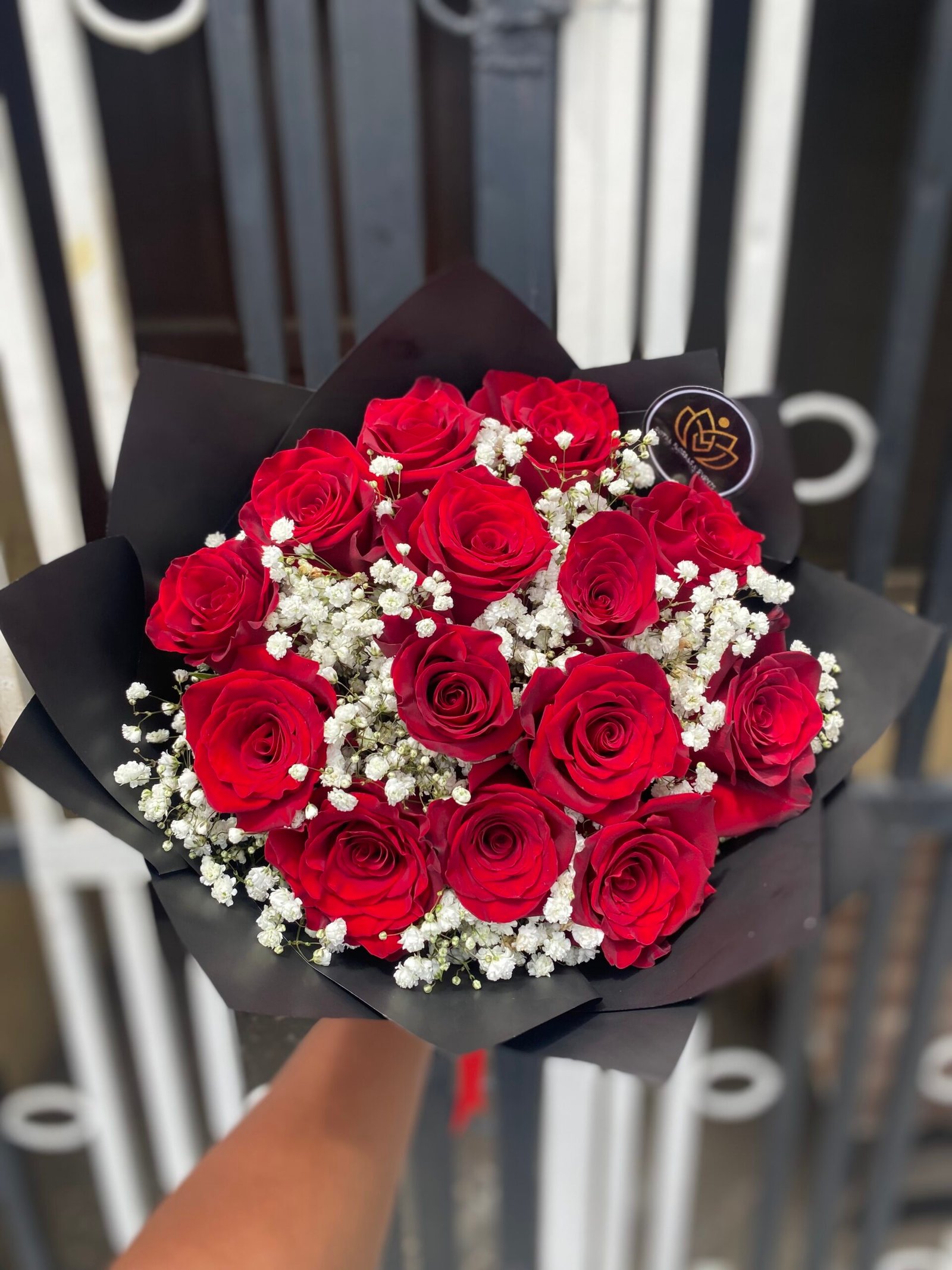 red roses with gypso flower in Lagos