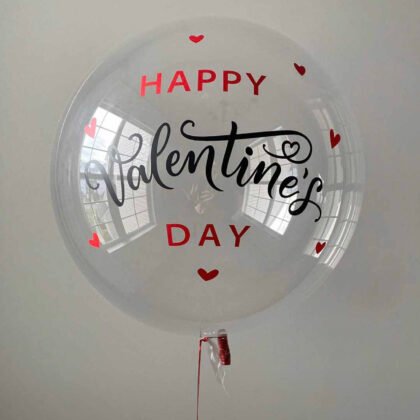 Valentine's Day Helium Bubble Balloon
